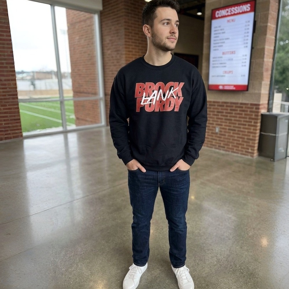 Athlete's Thread Brock Purdy San Francisco 49ers Sweatshirt Men's XL LANK Black